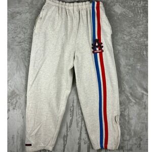 Akademiks Stadium Division Mens XXL Sweatpants Gray Red Blue Stripe Vintage Y2K